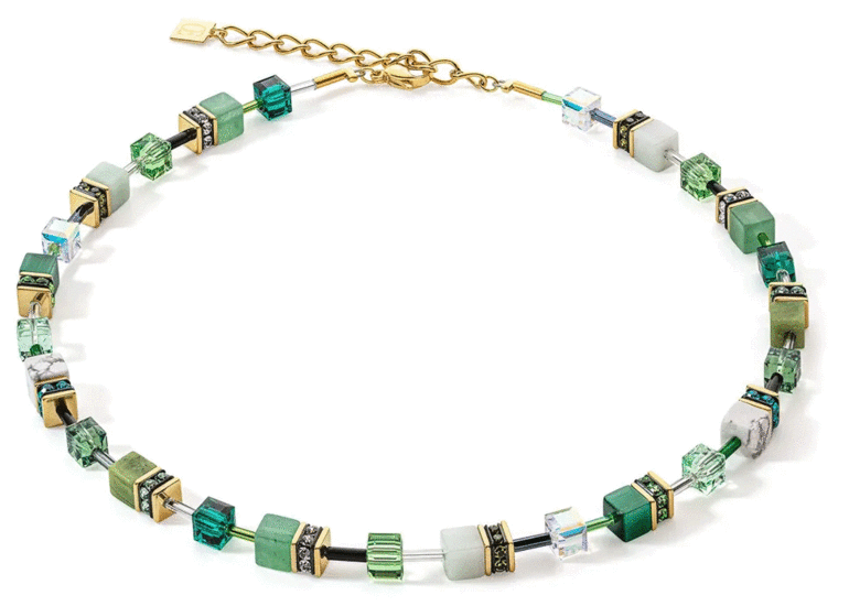 Coeur de Lion GeoCUBE® Iconic Precious necklace green 4905/10-0500