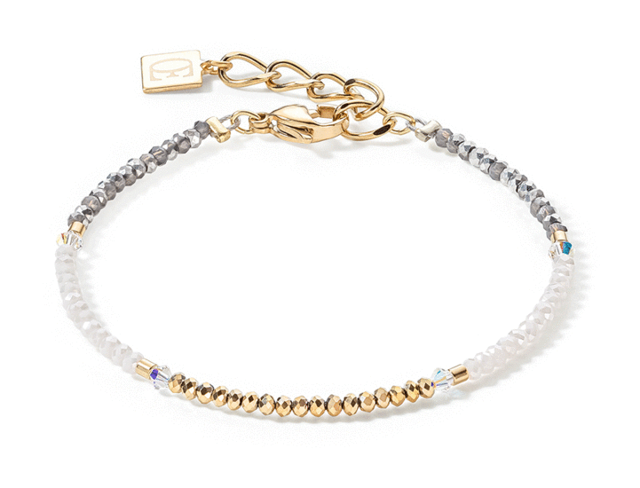 Coeur de Lion Brilliant Square Bracelet Gold-Crystal 6006/30-1816
