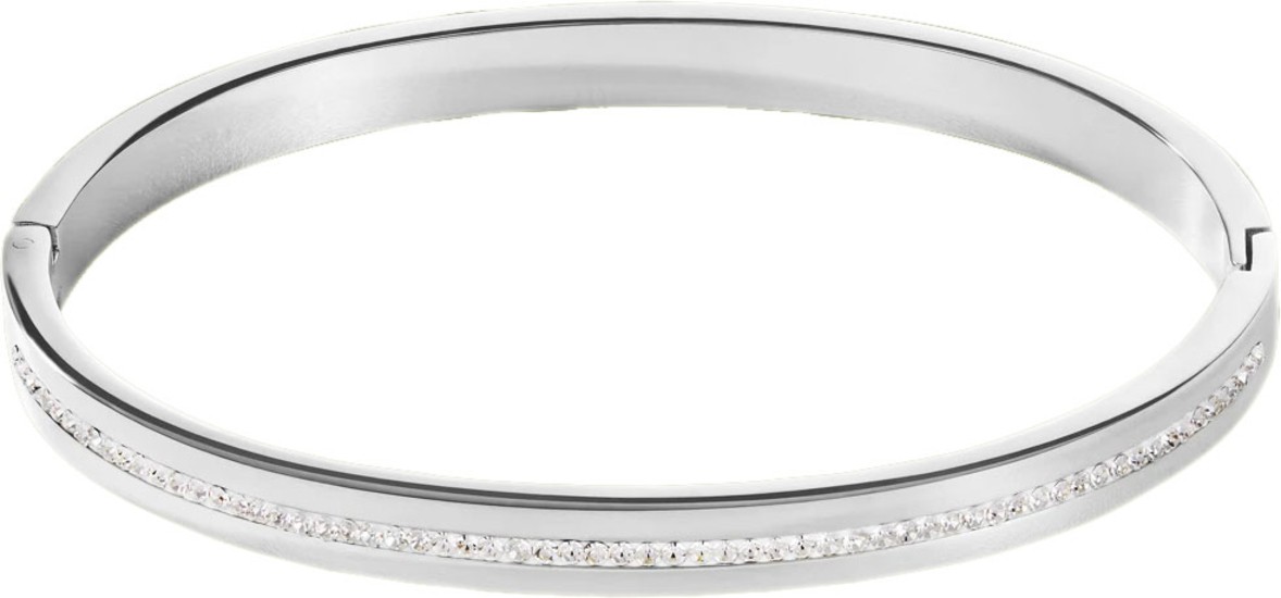 Coeur De Lion Bangle Stainless Steel & Crystals Pavé Strip Crystal 0126/33-1800