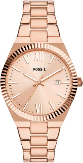 FOSSIL Scarlette Three-Hand Date Rose Gold-Tone Stainless Steel Watch ES5258