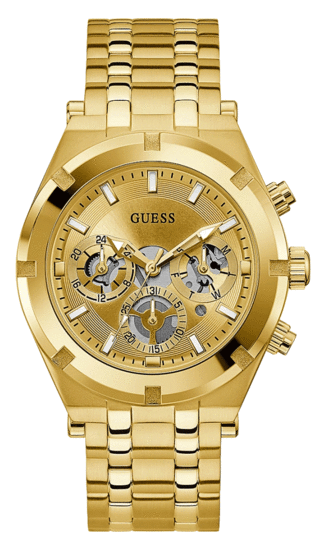 GUESS GOLD TONE CASE GOLD TONE STAINLESS STEEL WATCH GW0260G4