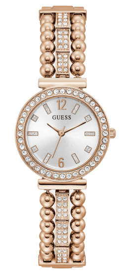 GUESS ROSE GOLD TONE CASE ROSE GOLD TONE STAINLESS STEEL WATCH GW0401L3