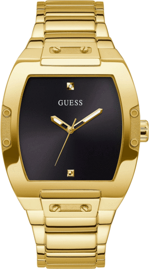 GUESS GOLD TONE CASE GOLD TONE STAINLESS STEEL WATCH GW0387G2