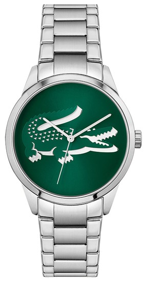 Lacoste Ladycroc 3 Hands Watch - Green With Stainless Steel Bracelet 2001190