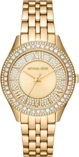 Michael Kors Harlowe Pavé Gold-Tone Watch MK4709
