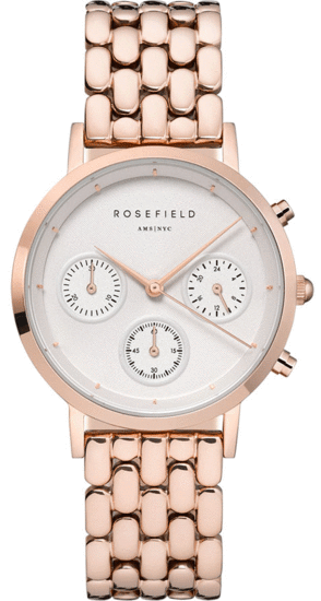 ROSEFIELD The Gabby White Rose gold 33mm NWG-N91