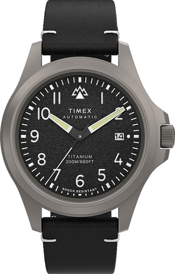 TIMEX Expedition North® Titanium Automatic 41mm Eco-Friendly Leather Strap Watch TW2V54000