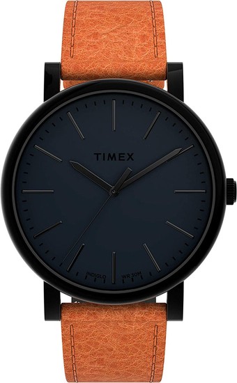 TIMEX Originals 42mm Leather Strap Watch TW2U05800