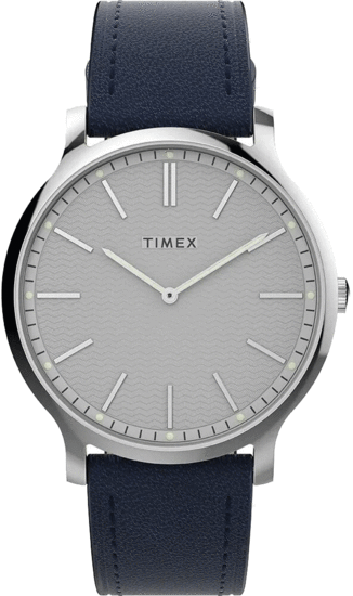 TIMEX THE GALLERY LEATHER WATCH 40MM TW2W43800
