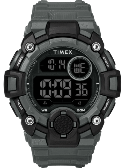 TIMEX A-Game DGTL 50mm Gray/Black Resin Strap Watch TW5M27500