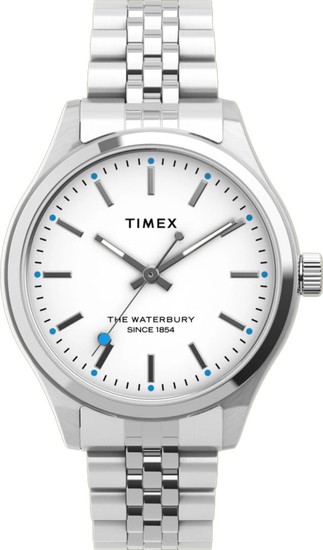 TIMEX Waterbury Neon 34mm Stainless Steel Bracelet Watch TW2U23400