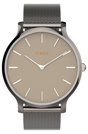 TIMEX Transcend™ 38mm Stainless Steel Mesh Band Watch TW2T74000