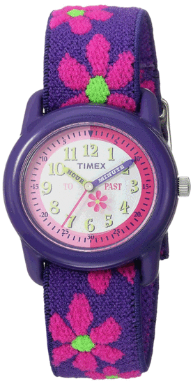 TIMEX Kids Time Machine Floral Watch with Clock Gift Set TWG014800