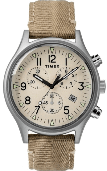 TIMEX MK1 Steel Chronograph 42mm Fabric Strap Watch TW2R68500