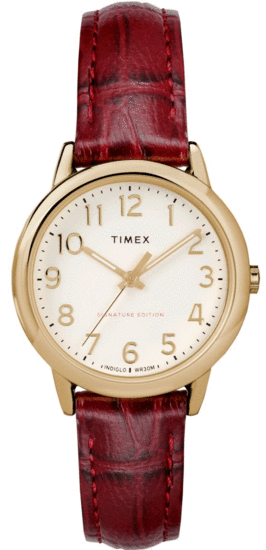 TIMEX Easy Reader 30mm Leather Strap Watch TW2R65400