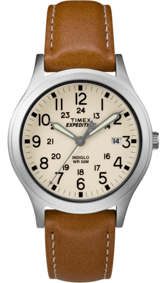 TIMEX Expedition Scout Midsize 36mm Leather Strap Watch TW4B11000