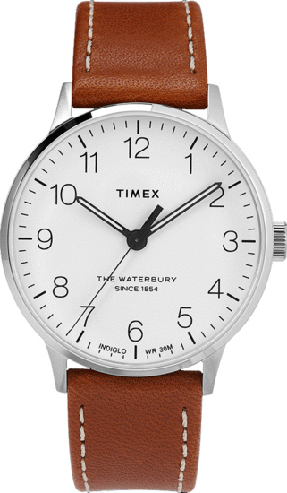 TIMEX Waterbury Classic 40mm Leather Strap Watch TW2T27500