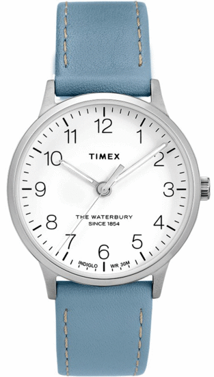 TIMEX Waterbury Classic 36mm Leather Strap Watch TW2T27200