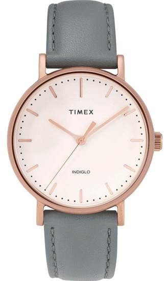 TIMEX Fairfield 37mm Leather Strap Watch TW2T31800