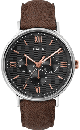 TIMEX Southview Multifunction 41mm Leather Strap Watch TW2T35000
