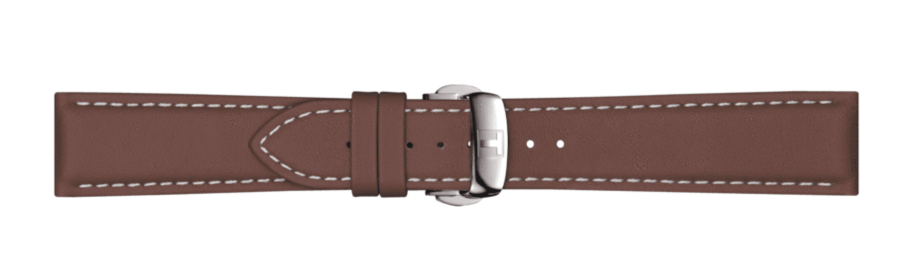 TISSOT OFFICIAL BROWN LEATHER STRAP LUGS 21 MM T852.044.597