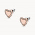 FOSSIL Be Mine Rose Gold-Tone Stainless Steel Stud Earrings JF03364791