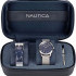 NAUTICA CORAL GABLES STAINLESS STEEL WATCH BOX SET NAPCGP907