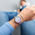Olivia Burton Ombre Mother Of Pearl Dial Watch With Lilac Glitter Strap & Silver Mesh Strap Set OBGSET143