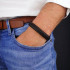 BLACK-BROWN INTERTWINED LEATHER BRACELET WITH MAGNETIC CLASP BY MENVARD MV1006