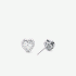 Michael Kors Sterling Silver Pavé Heart Stud Earrings MKC1519AN040
